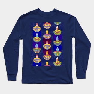 Diwali Diya Lamps Long Sleeve T-Shirt